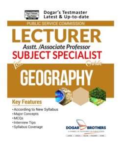 LECTURER, ASSISTANT / ASSOCIATE PROFESSOR, SUBJECT SPECIALIST GEOGRAPHY GUIDE