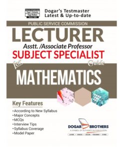 LECTURER, ASSISTANT / ASSOCIATE PROFESSOR, SUBJECT SPECIALIST MATHEMATICS GUIDE