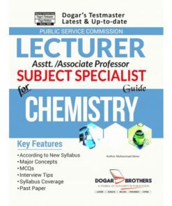 LECTURER, ASSISTANT / ASSOCIATE PROFESSOR, SUBJECT SPECIALIST CHEMISTRY GUIDE
