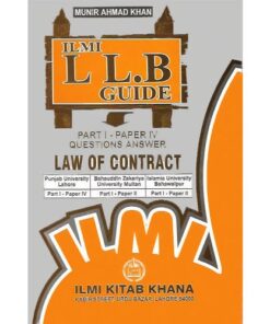 LLB PART-1 PAPER-4 (E/M) LAW OF CONTRACT