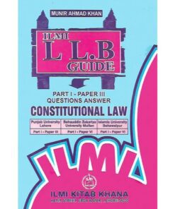 LLB PART-1 PAPER-3 (E/M) CONSTITUTIONAL LAW